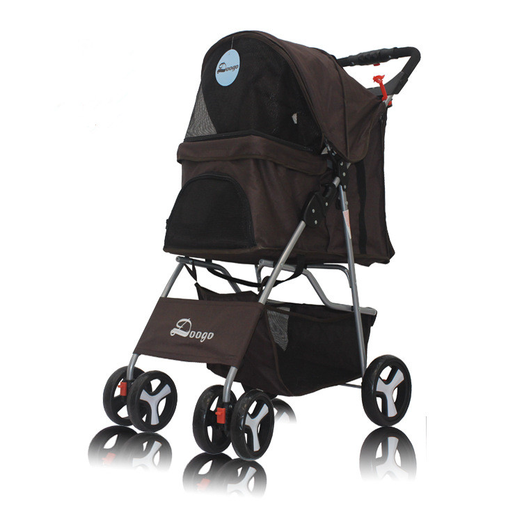 Four Wheels Pet Stroller With Fruit Tray